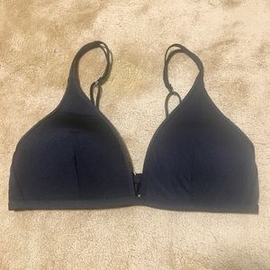 H & M Black Neoprene feel bikini top